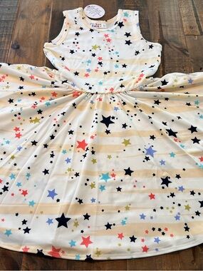 Dot Dot Smile stars tank dress new size 5/6 girls